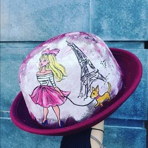 Girls ‘I’m in Paris’ Felt Hat, Size 5-6y